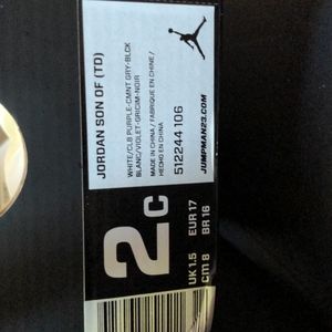 Jordans son of [TD] size 2c